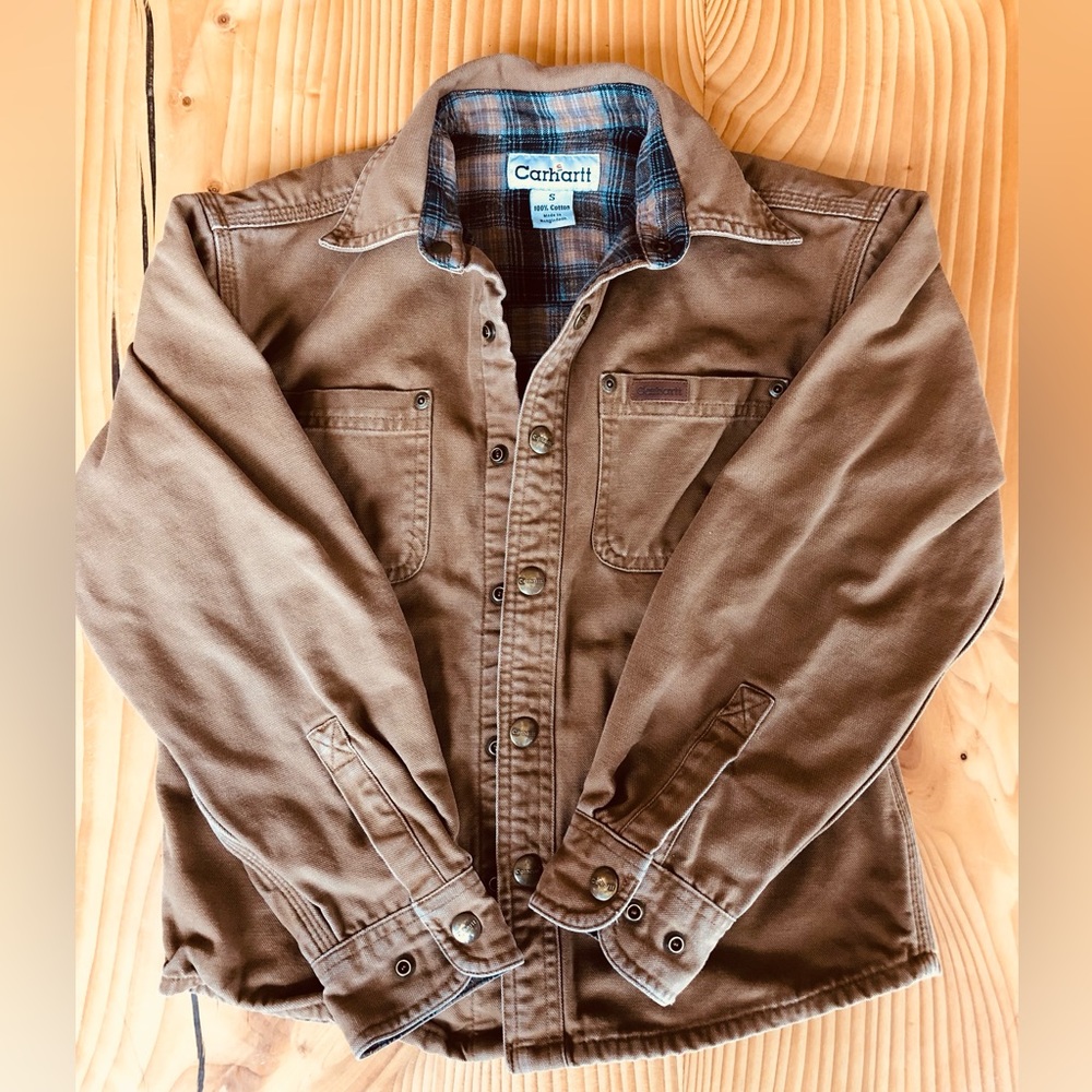 Carhartt boys small flannel lined shirt/jacket